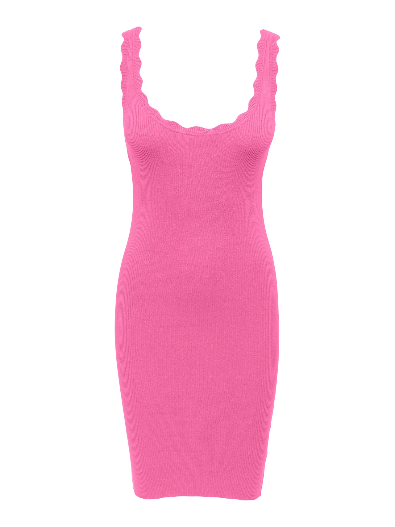 ONLY Bodycon fit U-Hals Korte jurk -Pink Power - 15290591