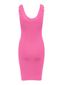 ONLY Vestido corto Corte bodycon Cuello en U -Pink Power - 15290591