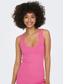 ONLY Robe courte Bodycon Fit Col en U -Pink Power - 15290591