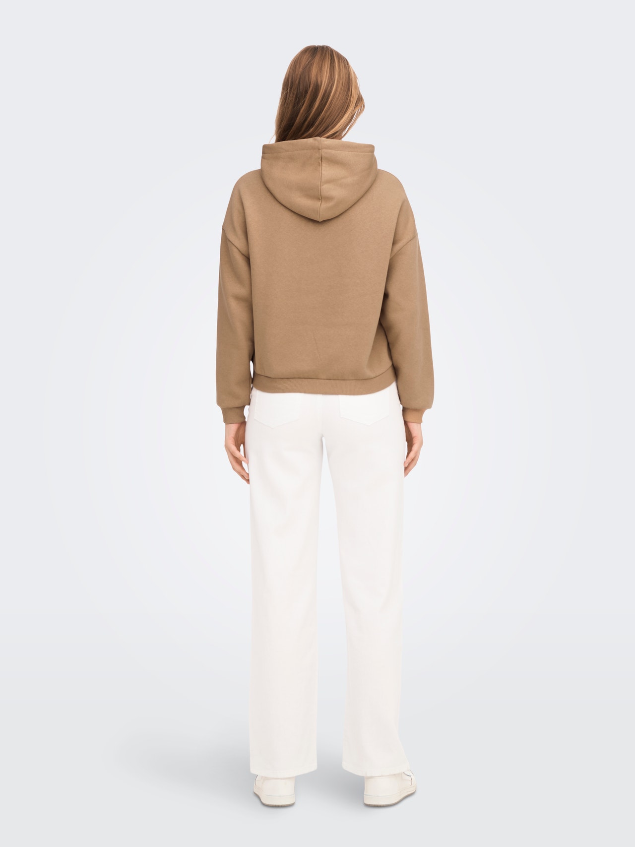 ONLY Pocket Hood Sweatshirt -Tannin - 15290592