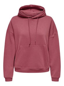 ONLY Pocket Hood Sweatshirt -Rose Brown - 15290592