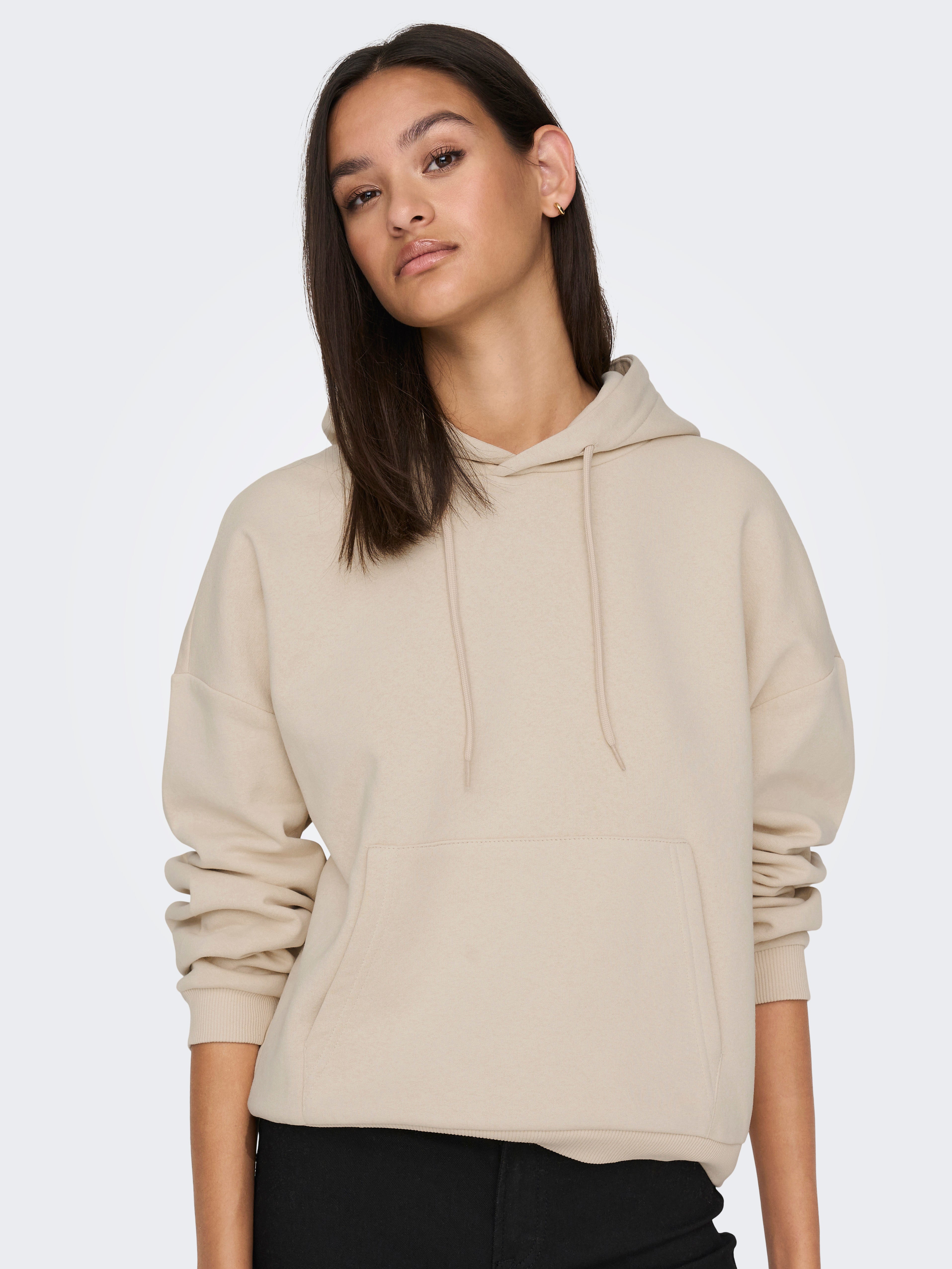 Non hooded sweatshirts cheap with front pocket