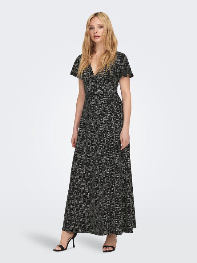 ONLY Normal geschnitten V-Ausschnitt Langes Kleid - 15290628