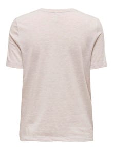ONLY Regular Fit O-hals T-skjorte -Oatmeal - 15290646