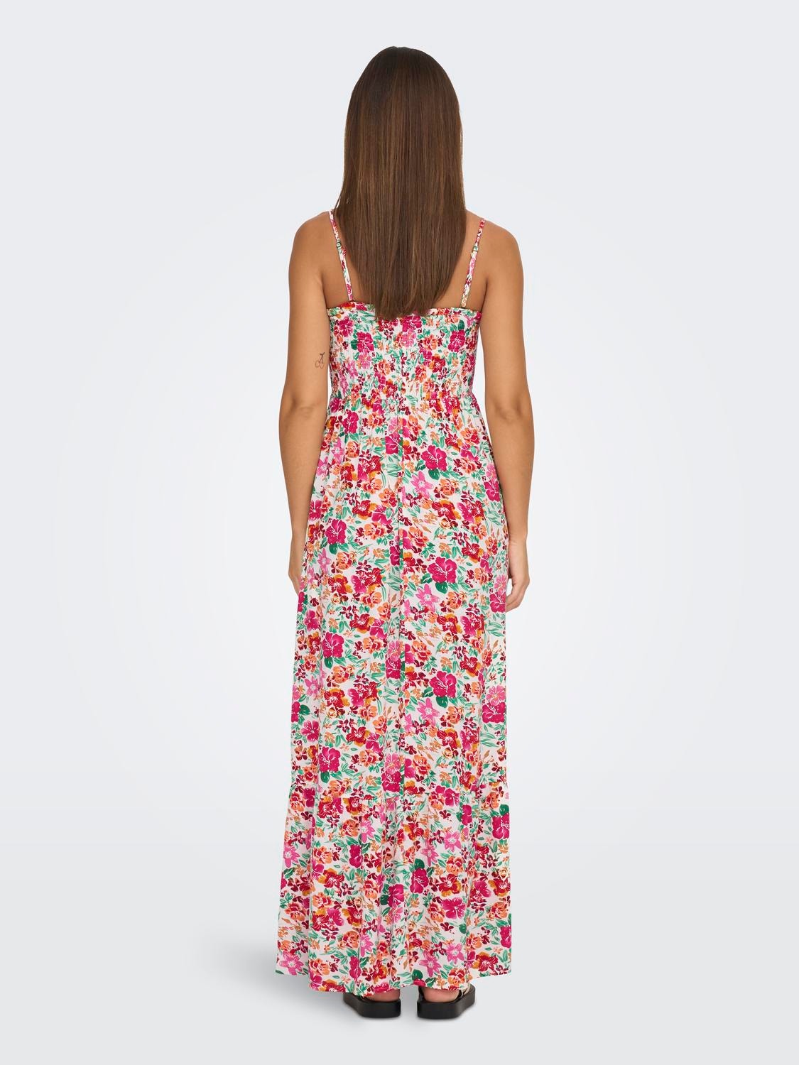 ONLY Maxi smock dress with thin straps -Tapioca - 15290653