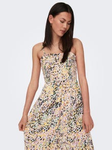 ONLY Maxi smock kjole med tynde stropper -Cloud Dancer - 15290653