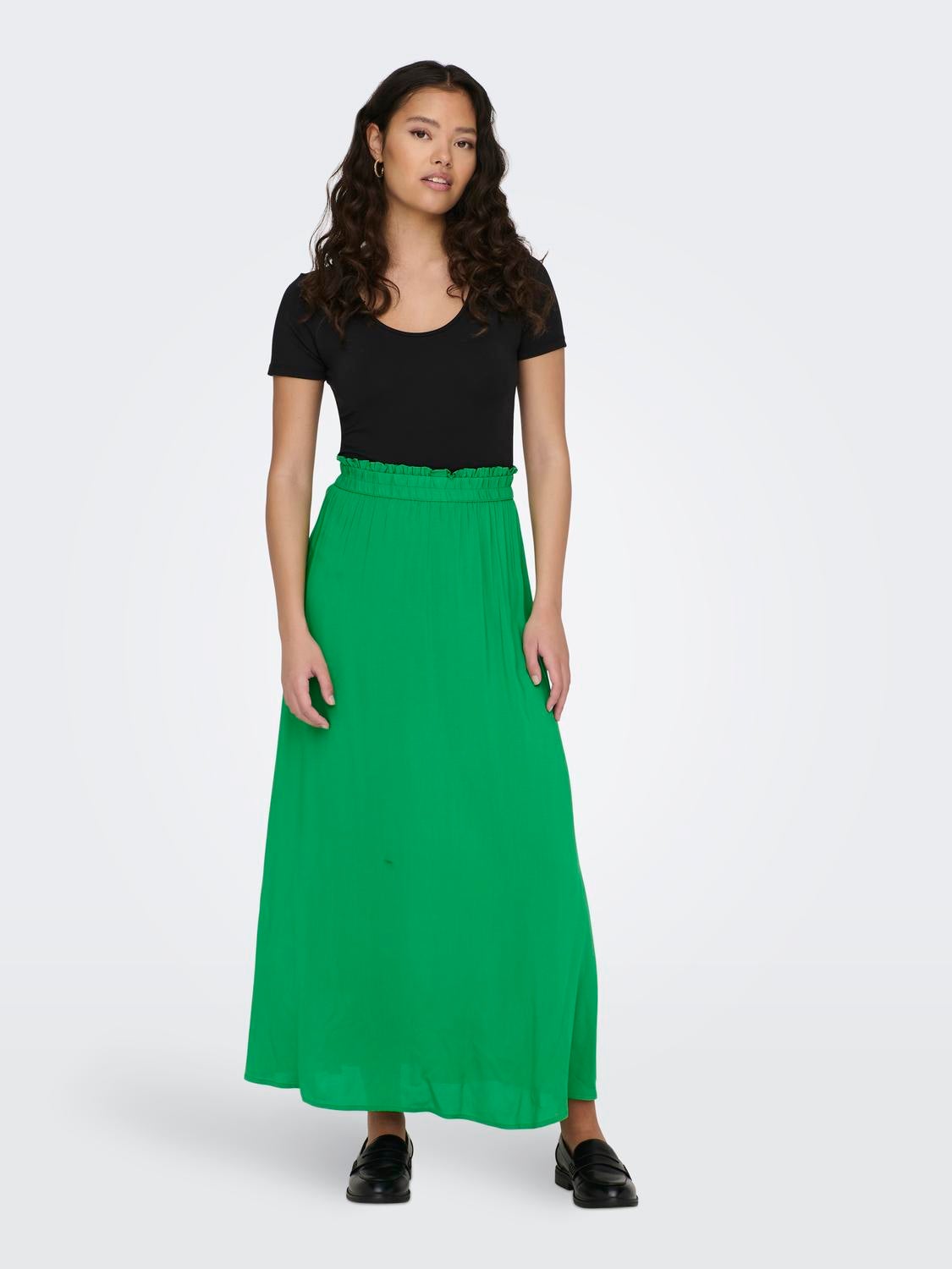 Long emerald hotsell green maxi skirt