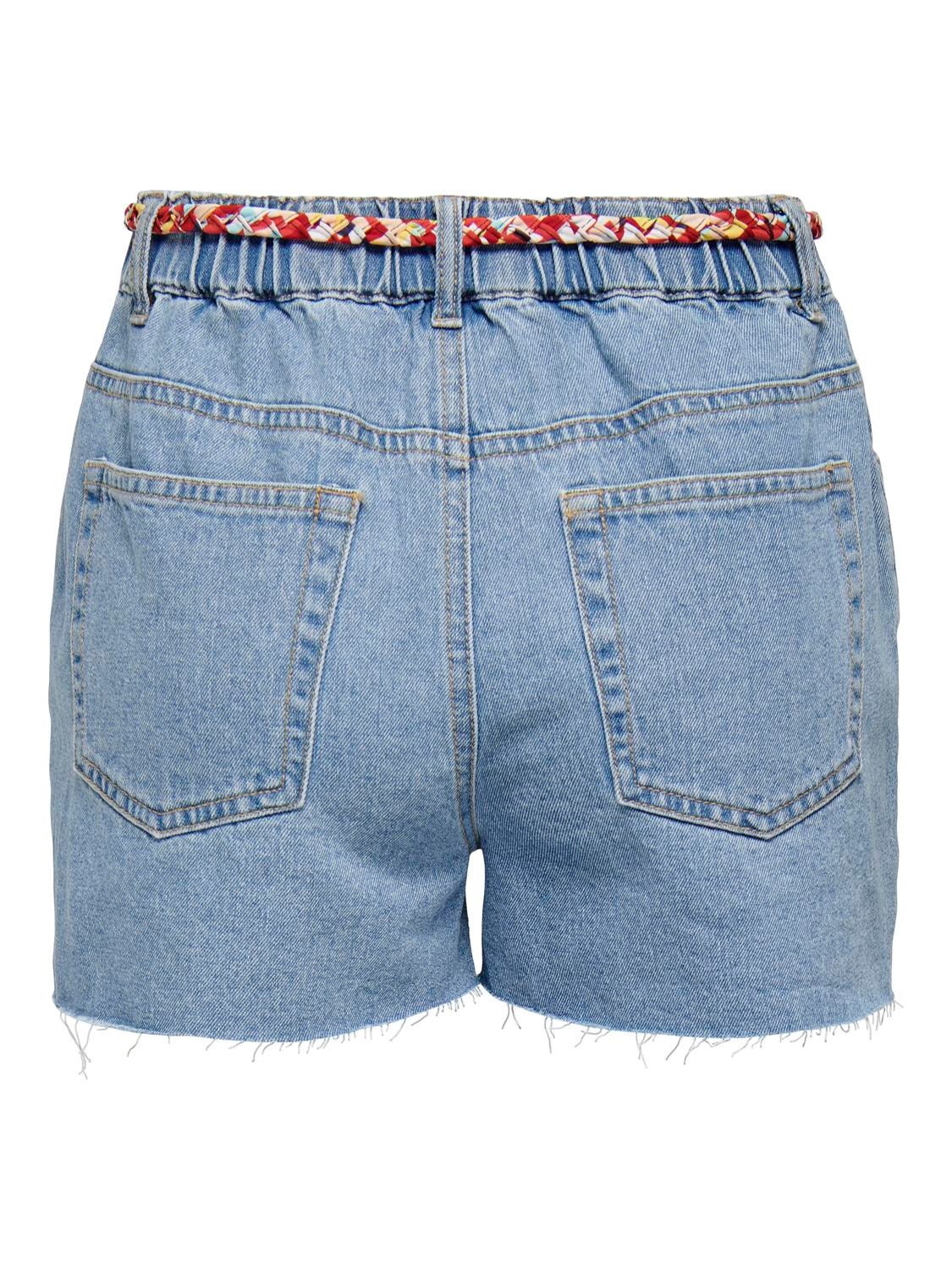ONLY Loose Fit High waist Shorts -Light Blue Denim - 15290668
