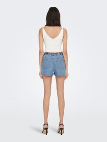 ONLY Shorts Loose Fit Taille haute -Light Blue Denim - 15290668