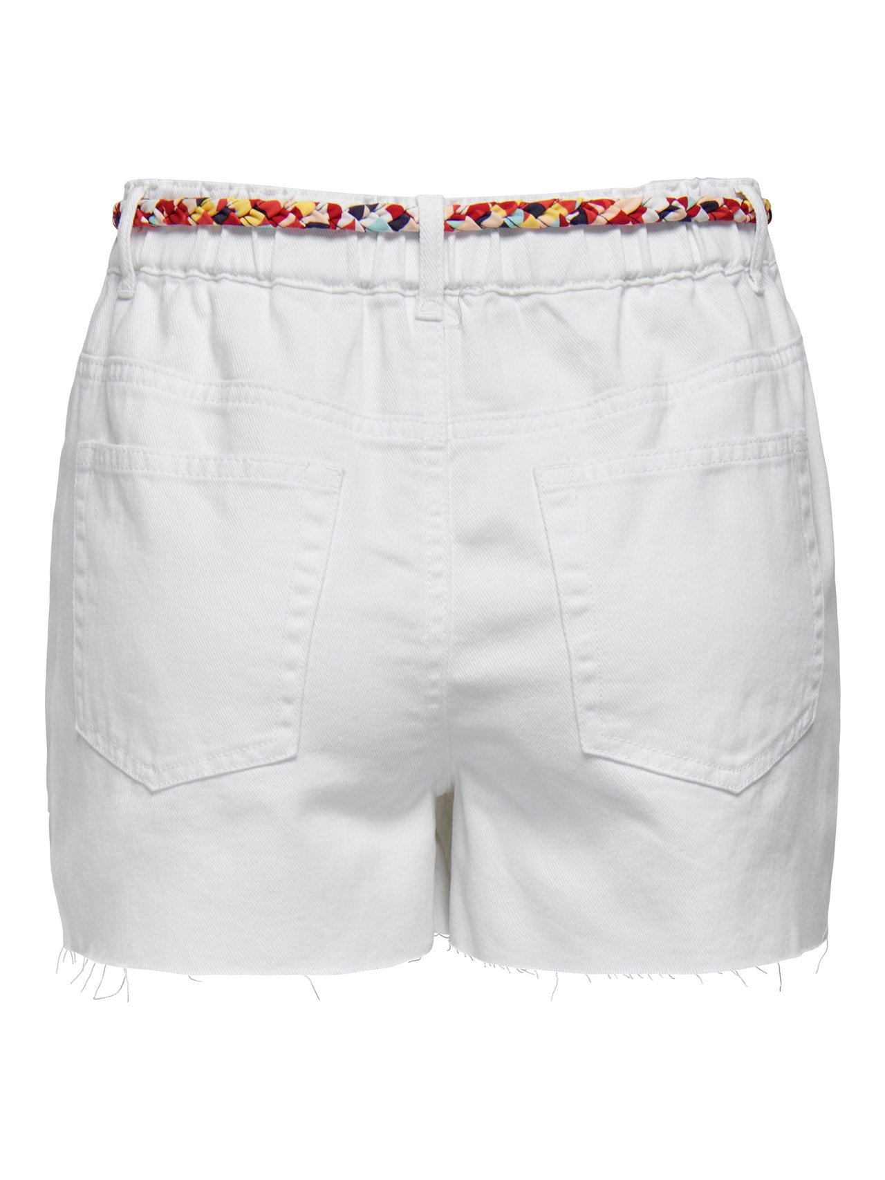 ONLY Locker geschnitten Hohe Taille Shorts -White - 15290669