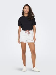 ONLY Shorts Loose Fit Taille haute -White - 15290669