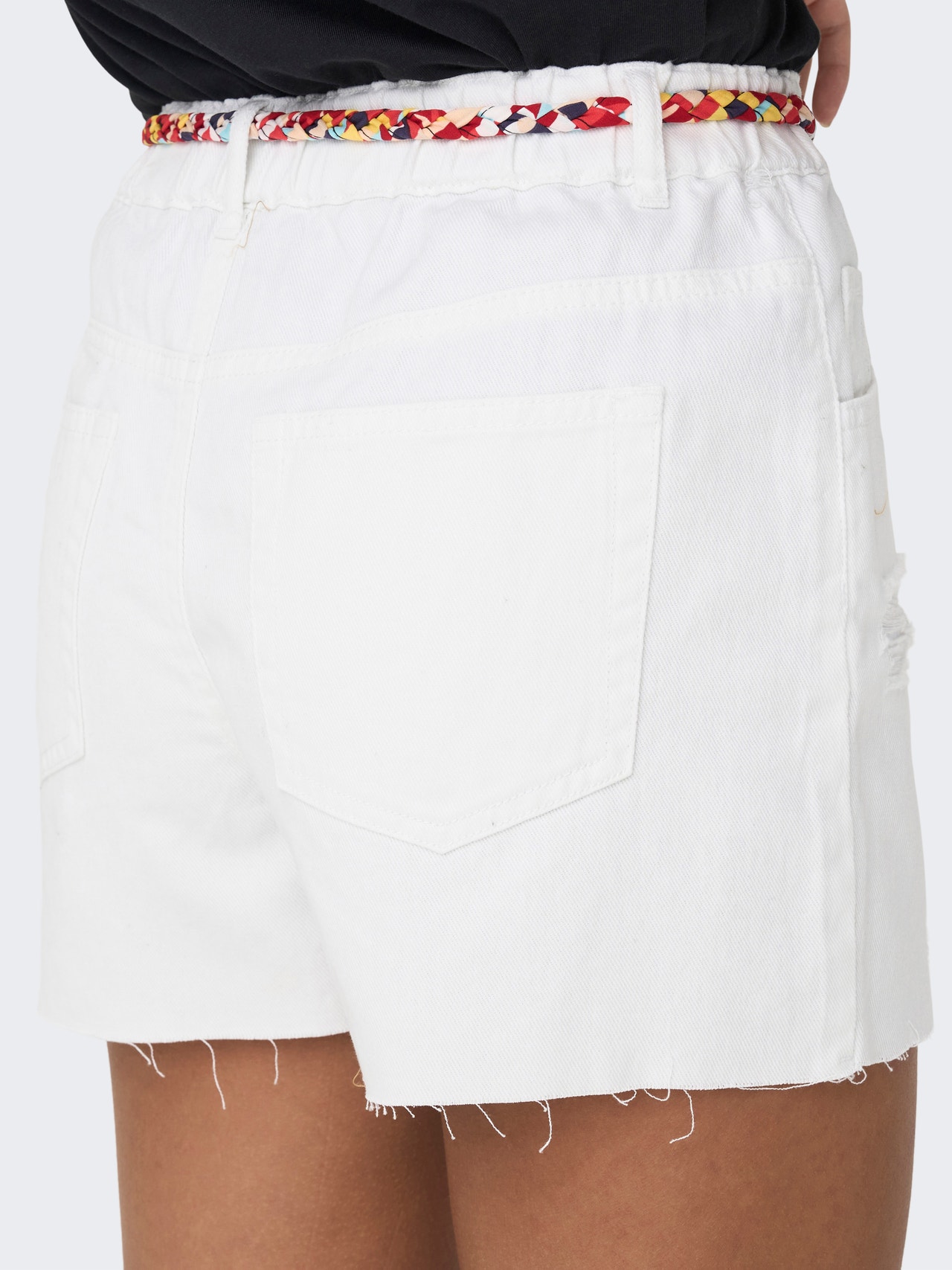 ONLY Loose fit High waist Shorts -White - 15290669