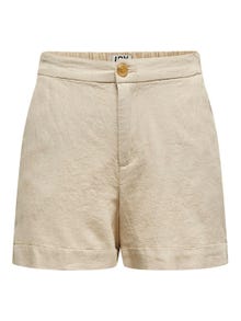 ONLY Cargo Fit High waist Fold-up hems Cargo Shorts -Oatmeal - 15290684