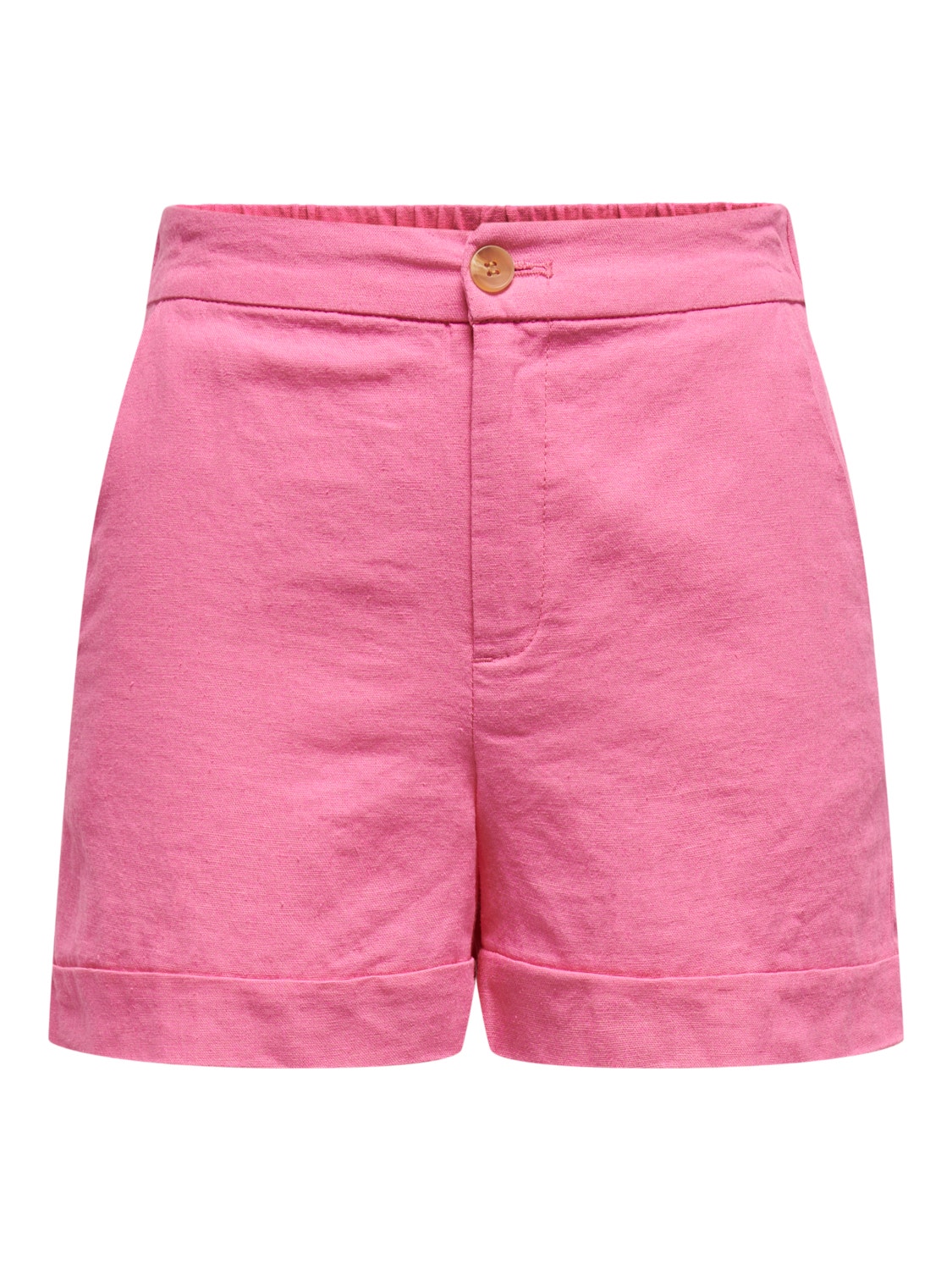 ONLY High waisted Linen Shorts -Pink Power - 15290684