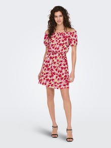 ONLY Mini Off shoulder kjole -Warm Sand - 15290698