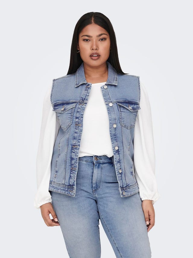 ONLY Denim jacket with high collar - 15290733