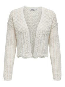 ONLY Cropped knit cardigan -Cloud Dancer - 15290744