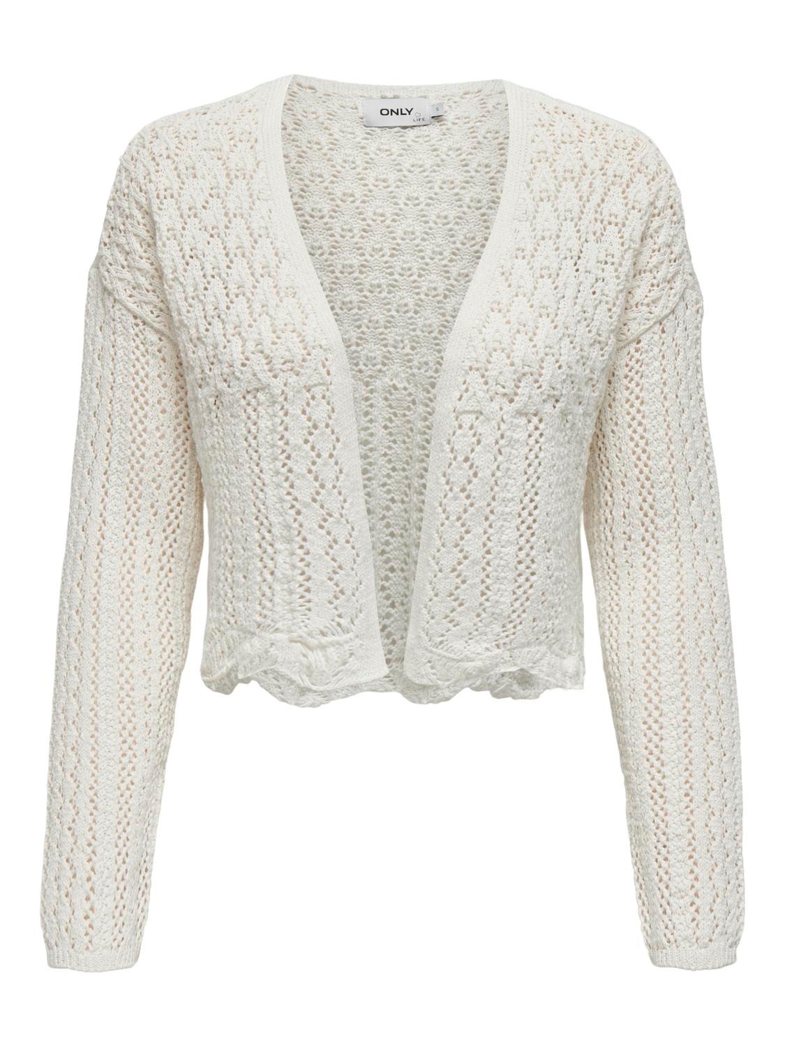 ONLY Cropped knit cardigan -Cloud Dancer - 15290744