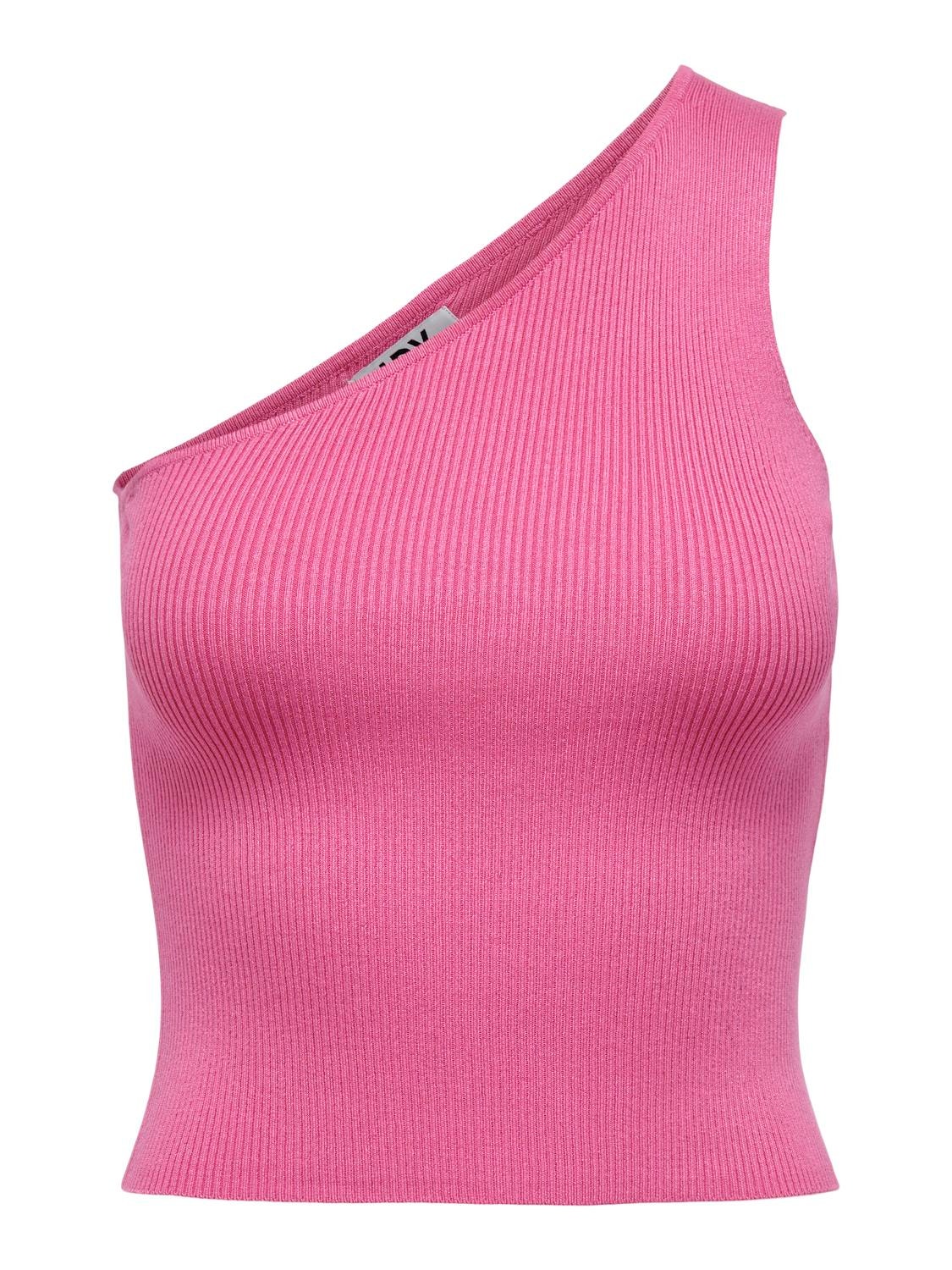 ONLY Ein-Schulter Ausschnitt Pullover -Pink Power - 15290755