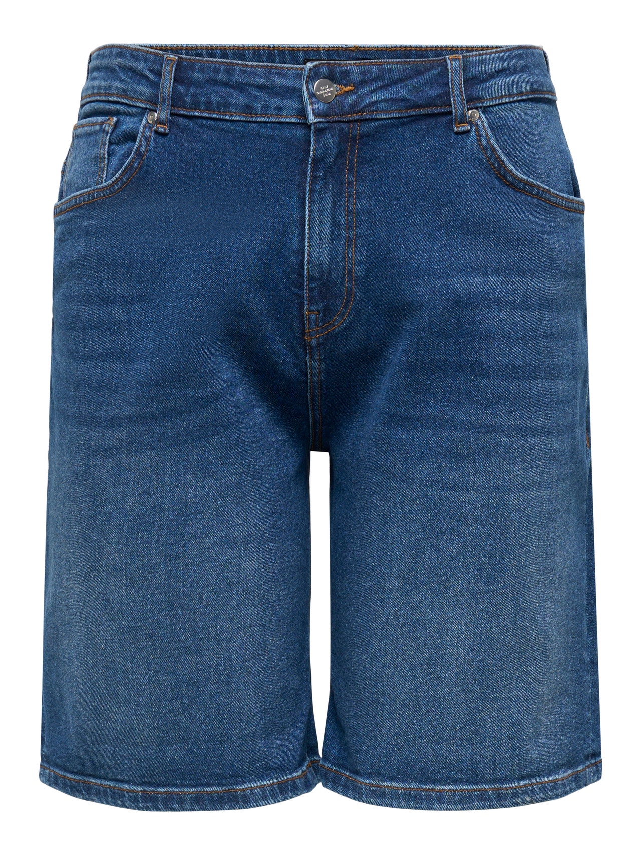 ONLY CARENEDA High waist Girlfriend Fit Shorts -Dark Blue Denim - 15290768