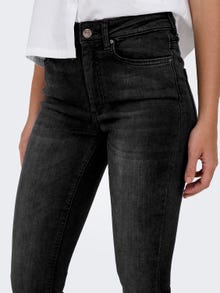ONLY Skinny Fit Hohe Taille Offener Saum Tall Jeans -Washed Black - 15290773