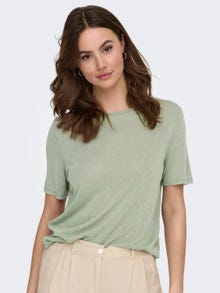 ONLY Regular Fit O-hals T-skjorte -Seagrass - 15290780
