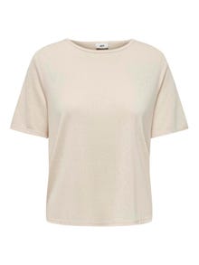 ONLY Regular Fit O-Neck T-Shirt -Sandshell - 15290780