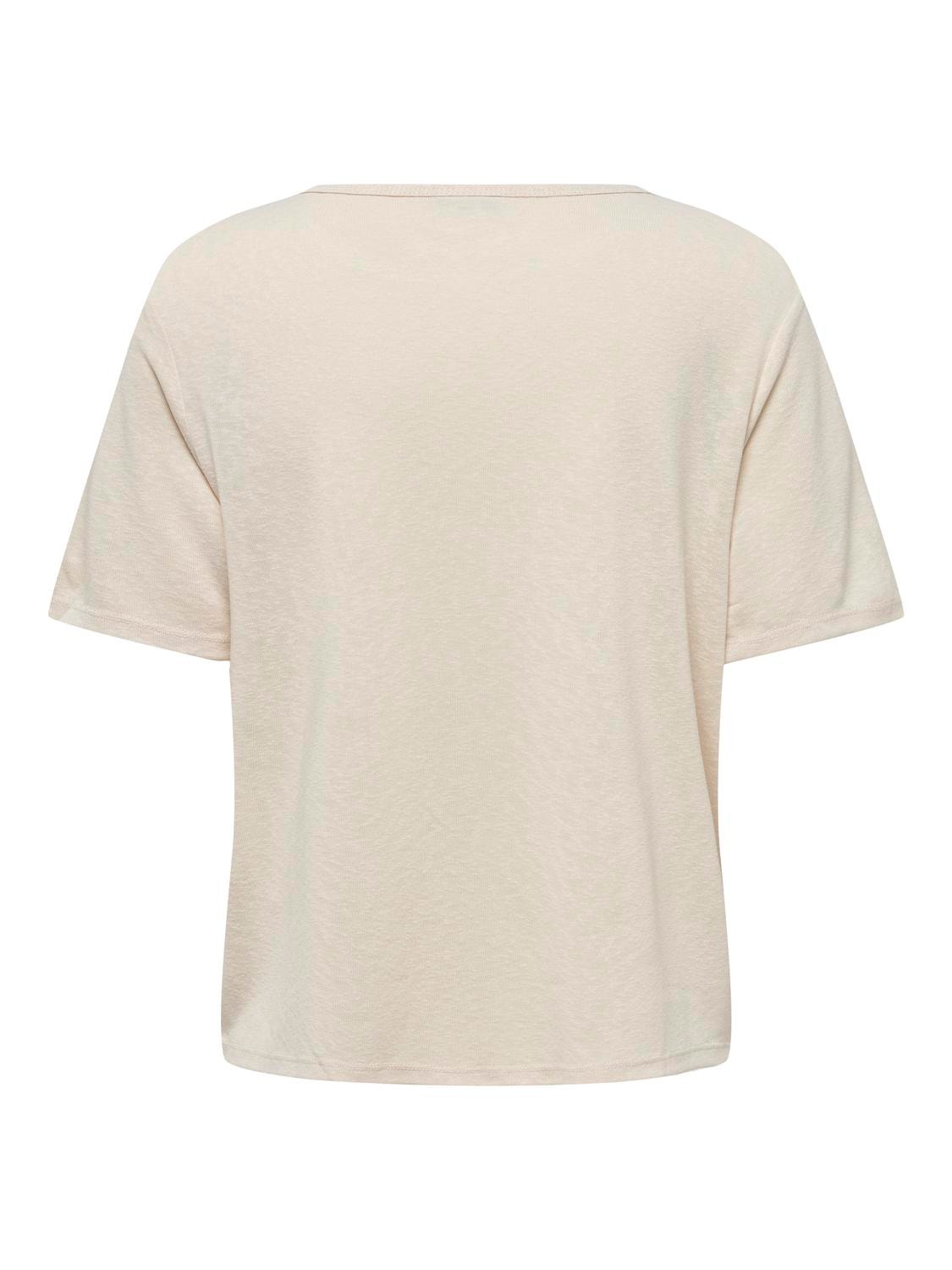 ONLY Normal geschnitten Rundhals T-Shirt -Sandshell - 15290780