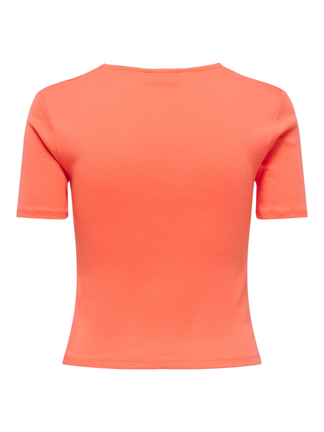ONLY Normal geschnitten V-Ausschnitt T-Shirt -Living Coral - 15290782
