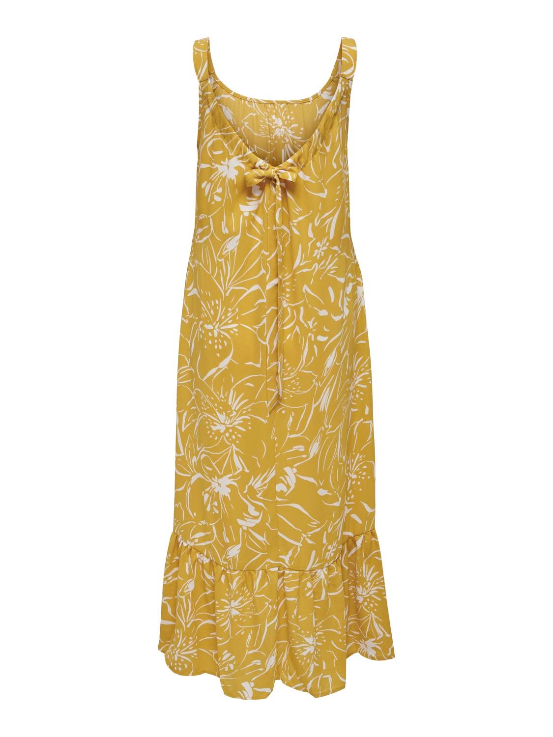 ONLY U-Neck Maxi Dress -Golden Glow - 15290796