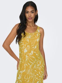 ONLY Regular Fit U-Neck Long dress -Golden Glow - 15290796