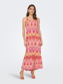 ONLY U-Neck Maxi Dress -Raspberry Rose - 15290796