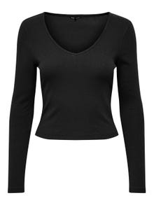 ONLY T-shirts Tight Fit Col rond -Black - 15290845