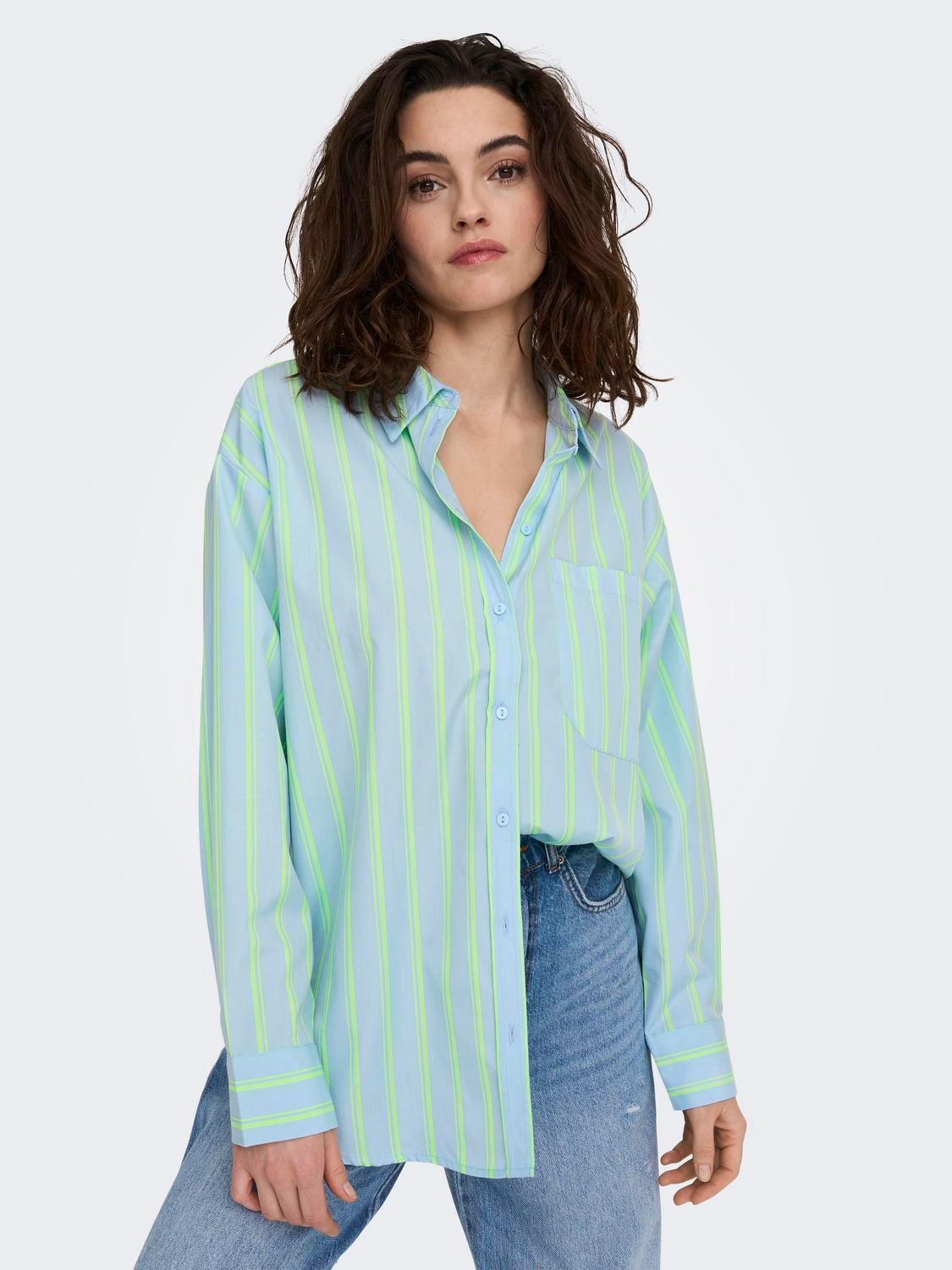 ONLY Regular fit Overhemd kraag Overhemd -Clear Sky - 15290925