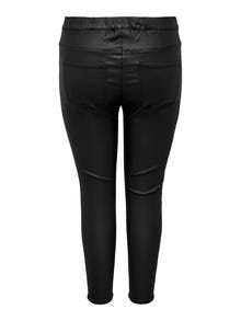 ONLY Pantalones Corte jegging Cintura alta -Black - 15290962