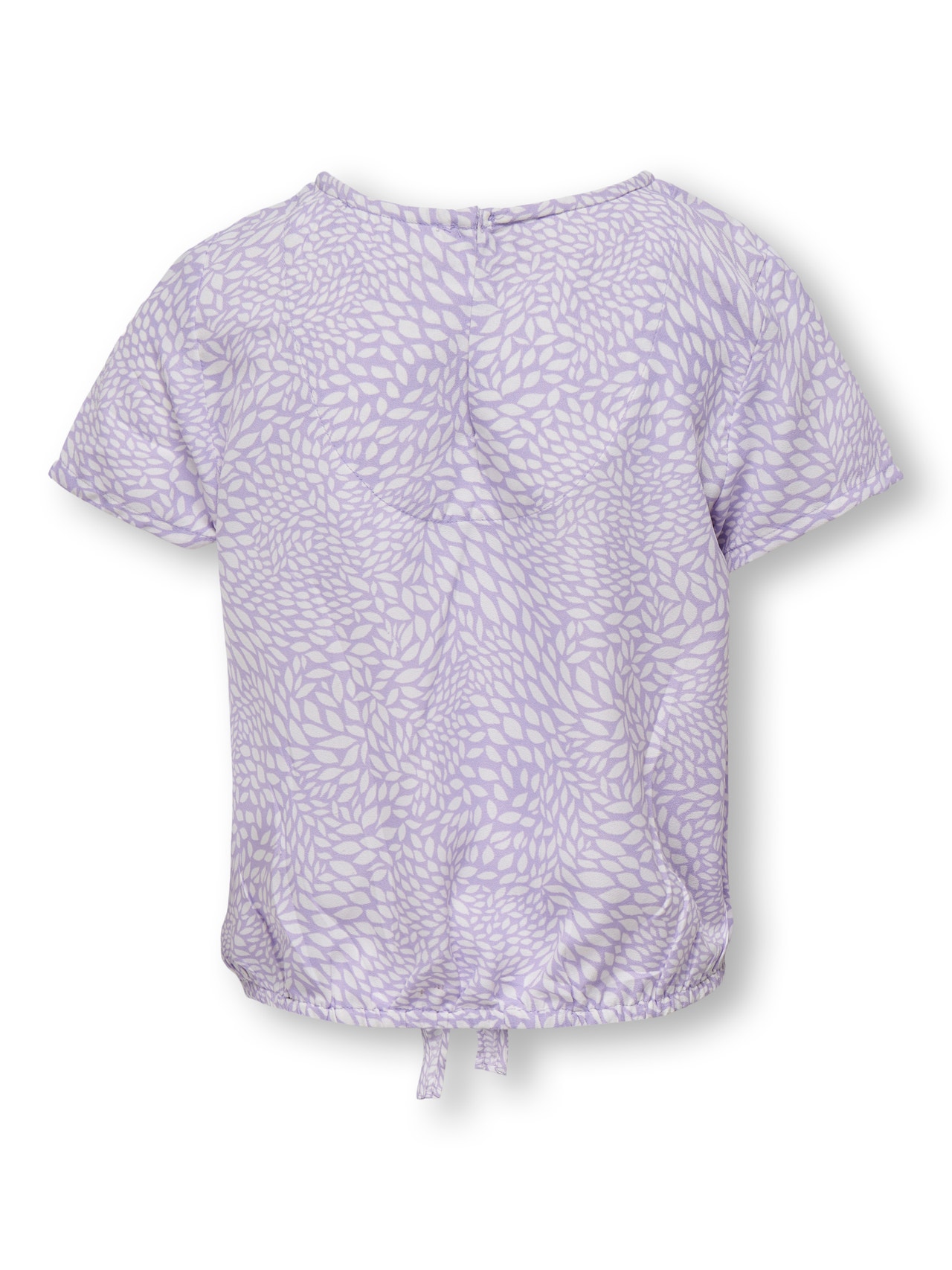 ONLY T-shirt With Knot Detail -Purple Rose - 15291034