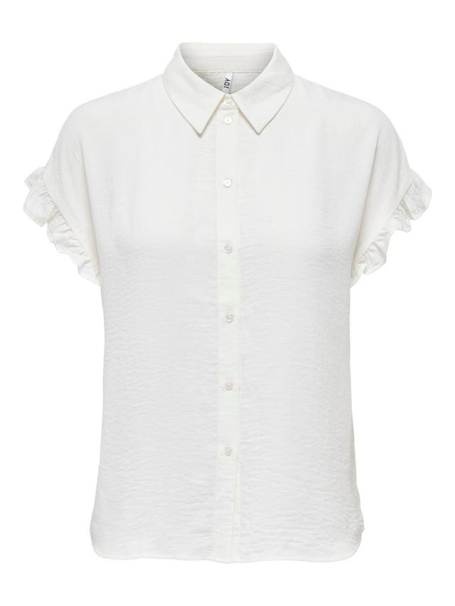 ONLY Short Sleeve Frill Shirt - 15291089