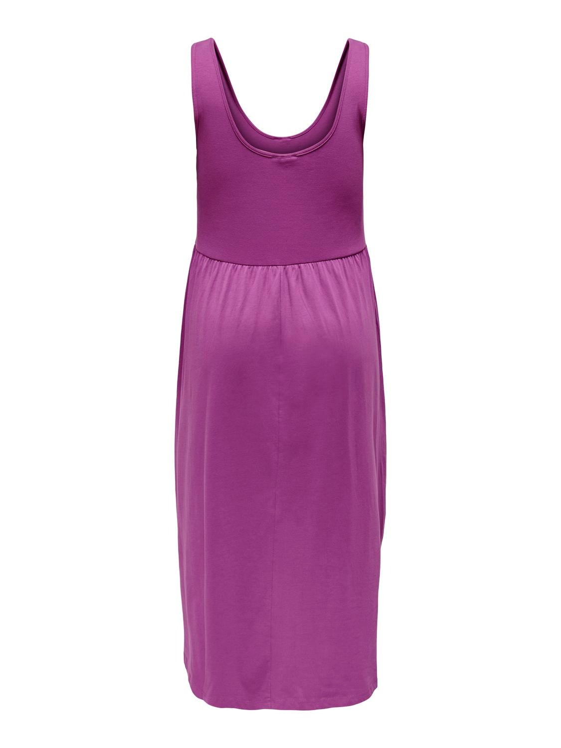 ONLY Curvy u-hals maxi kjole -Purple Wine - 15291192