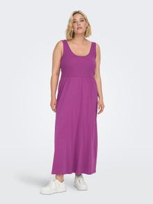 ONLY Curvy u-neck maxi dress -Purple Wine - 15291192