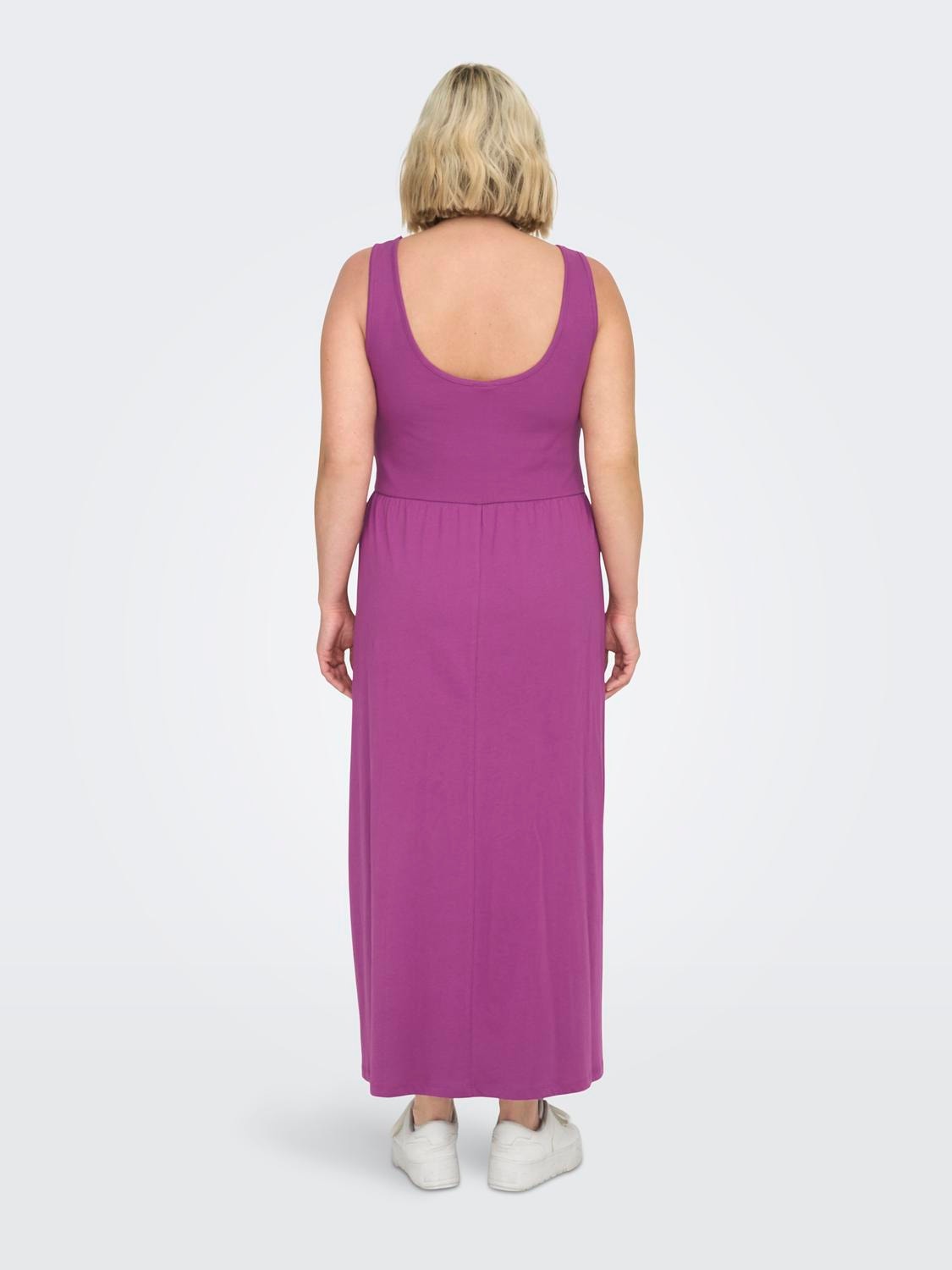 ONLY Regular Fit U-hals Lang kjole -Purple Wine - 15291192