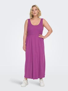 ONLY Curvy u-hals maxi kjole -Purple Wine - 15291192