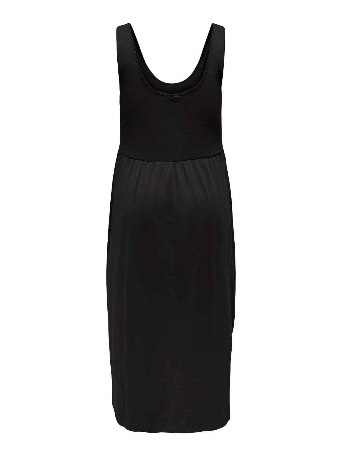 ONLY Regular Fit U-hals Lang kjole -Black - 15291192