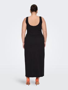 ONLY Curvy u-neck maxi dress -Black - 15291192