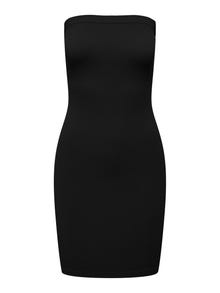 ONLY Vestido corto Corte stretch Sin tirantes -Black - 15291201