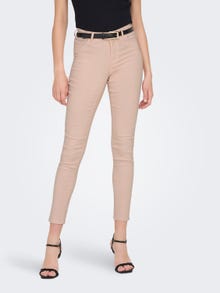 ONLY Skinny trousers with mid waist -Peach Whip - 15291267