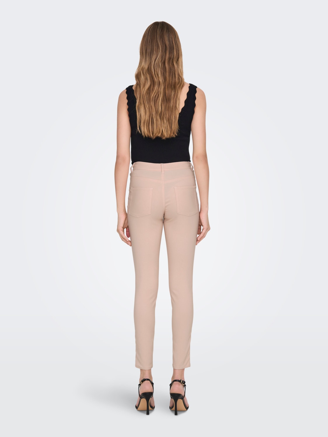 ONLY Pantalones Corte relaxed Cintura media -Peach Whip - 15291267