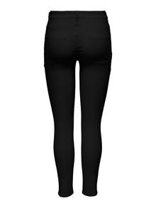 ONLY Skinny bukser med mellemhøj talje -Black - 15291267
