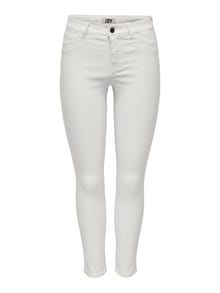 ONLY Relaxed Fit Mid waist Trousers -Cloud Dancer - 15291267