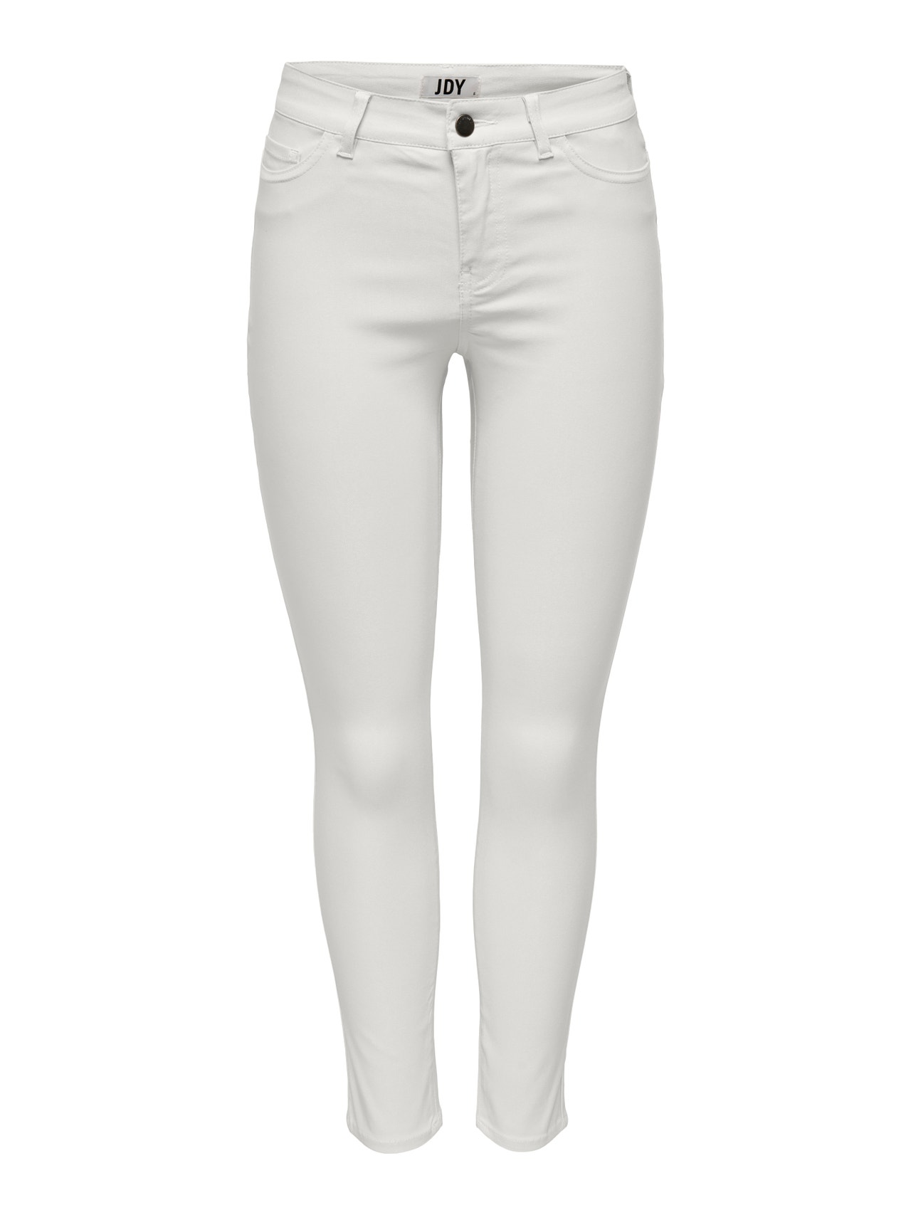 ONLY Skinny trousers with mid waist -Cloud Dancer - 15291267