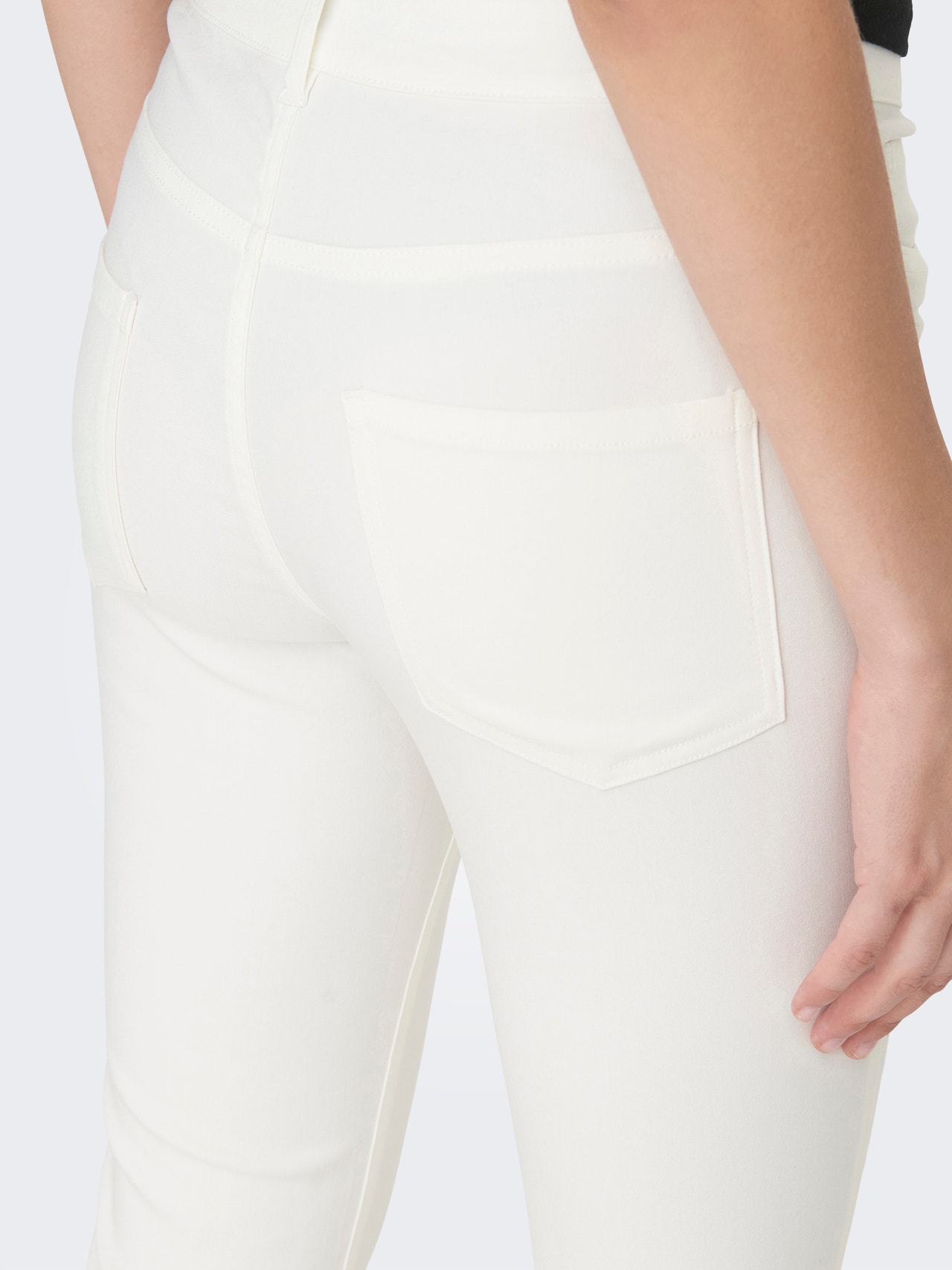 ONLY Skinny trousers with mid waist -Cloud Dancer - 15291267